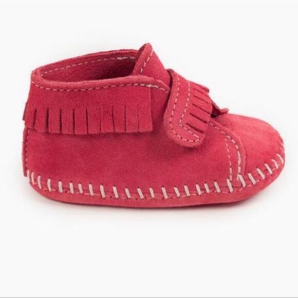 Minnetonka Front Strap Baby Bootie Moccasin Size 1 - Picture 1 of 8